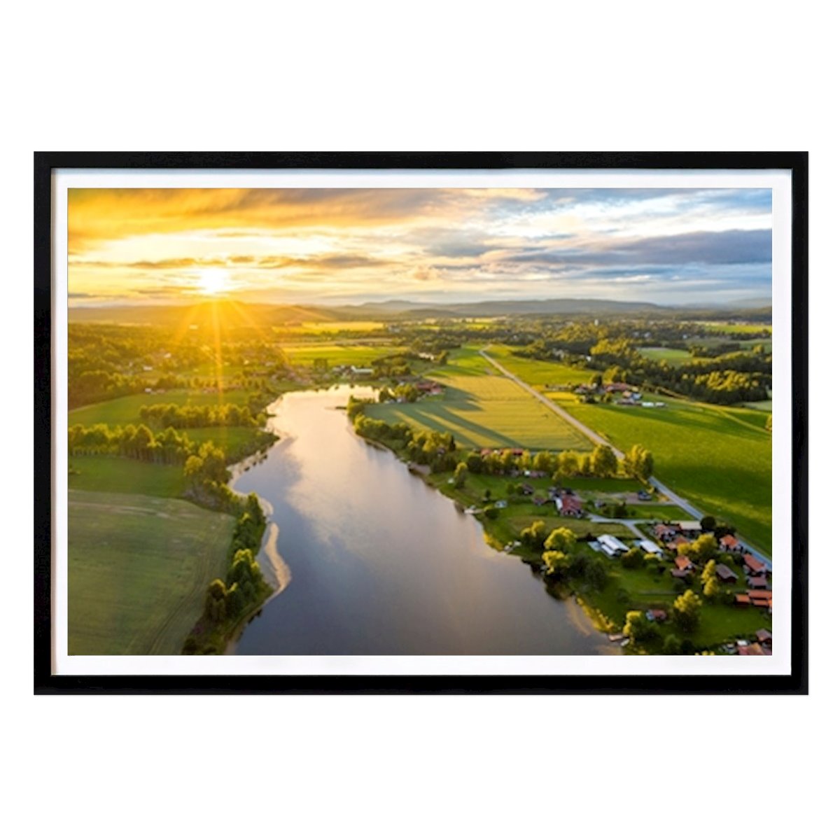 Natur Poster: Solnedgång i Dalarna av Erik Norberg