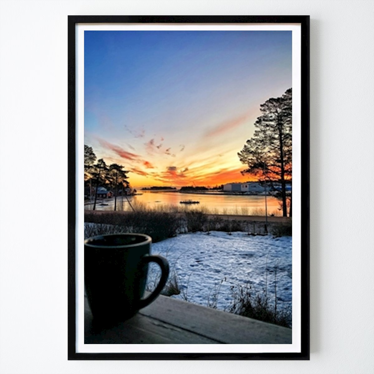 Kitchen Poster: Morning coffee in January by John Palm