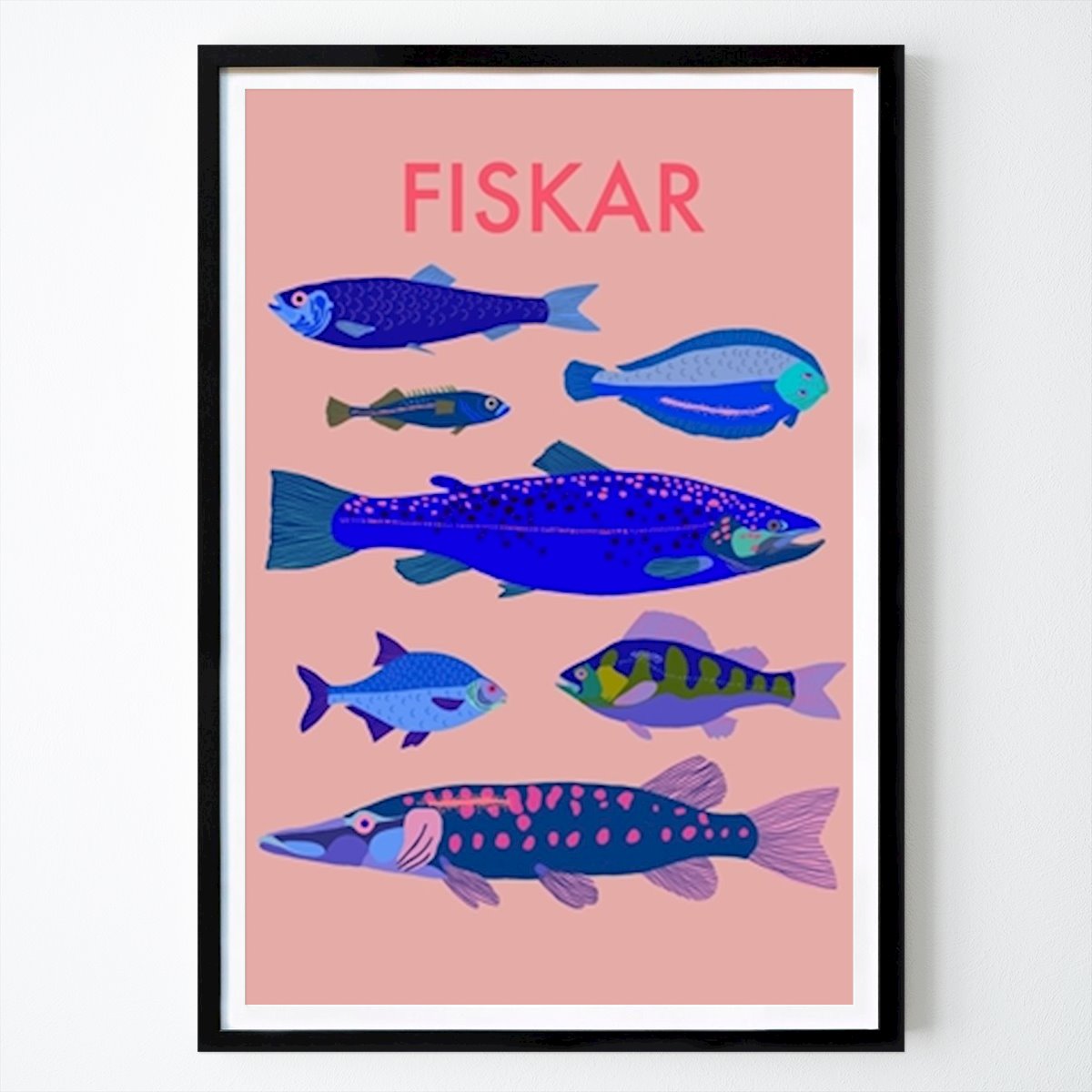 Kitchen Poster: Fish map by Astrid Lind
