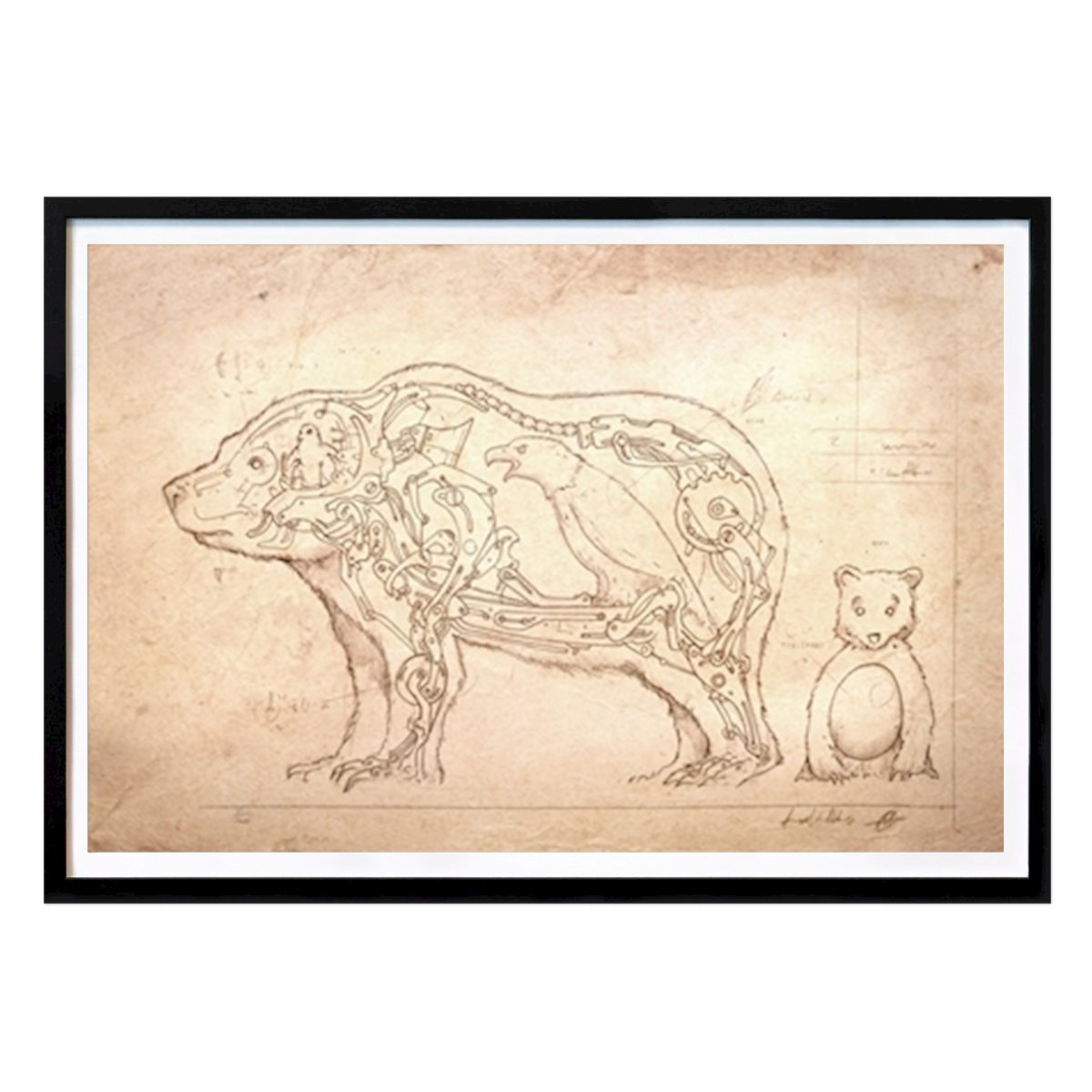 Animal Affiche: Animaux qui courent des animaux. Aigle-ours par Anders Muammar