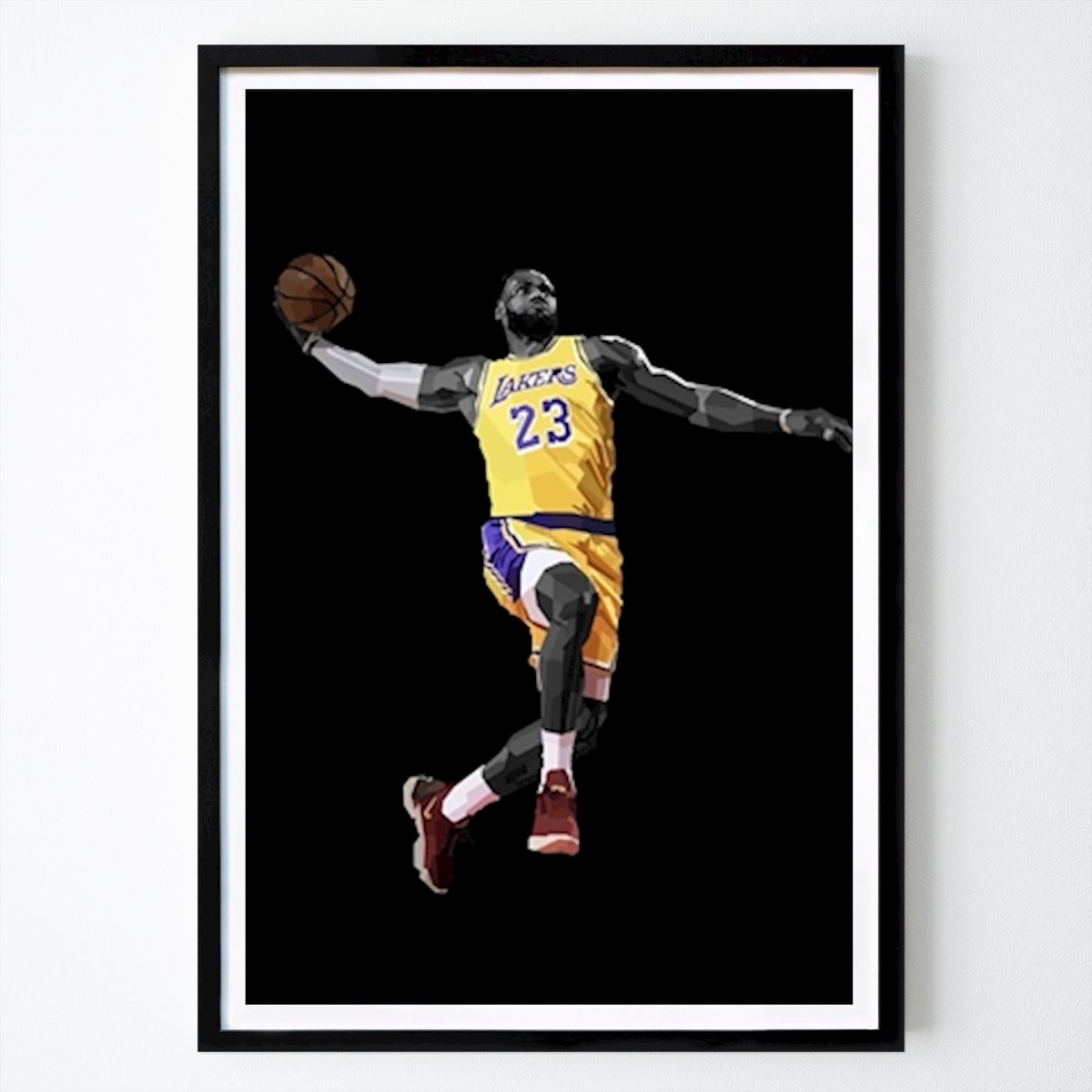 Basket Poster: Lebron James Dunk WPAP av Awang Widyatama