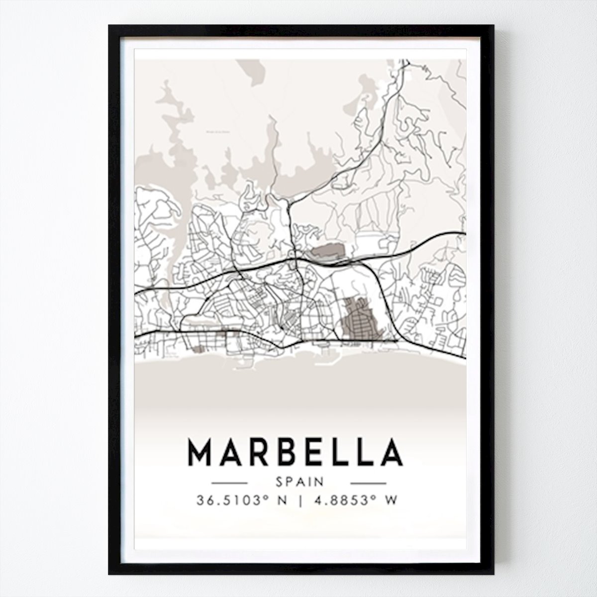 Places & Cities Poster: Marbella City map by Viktor Håkansson