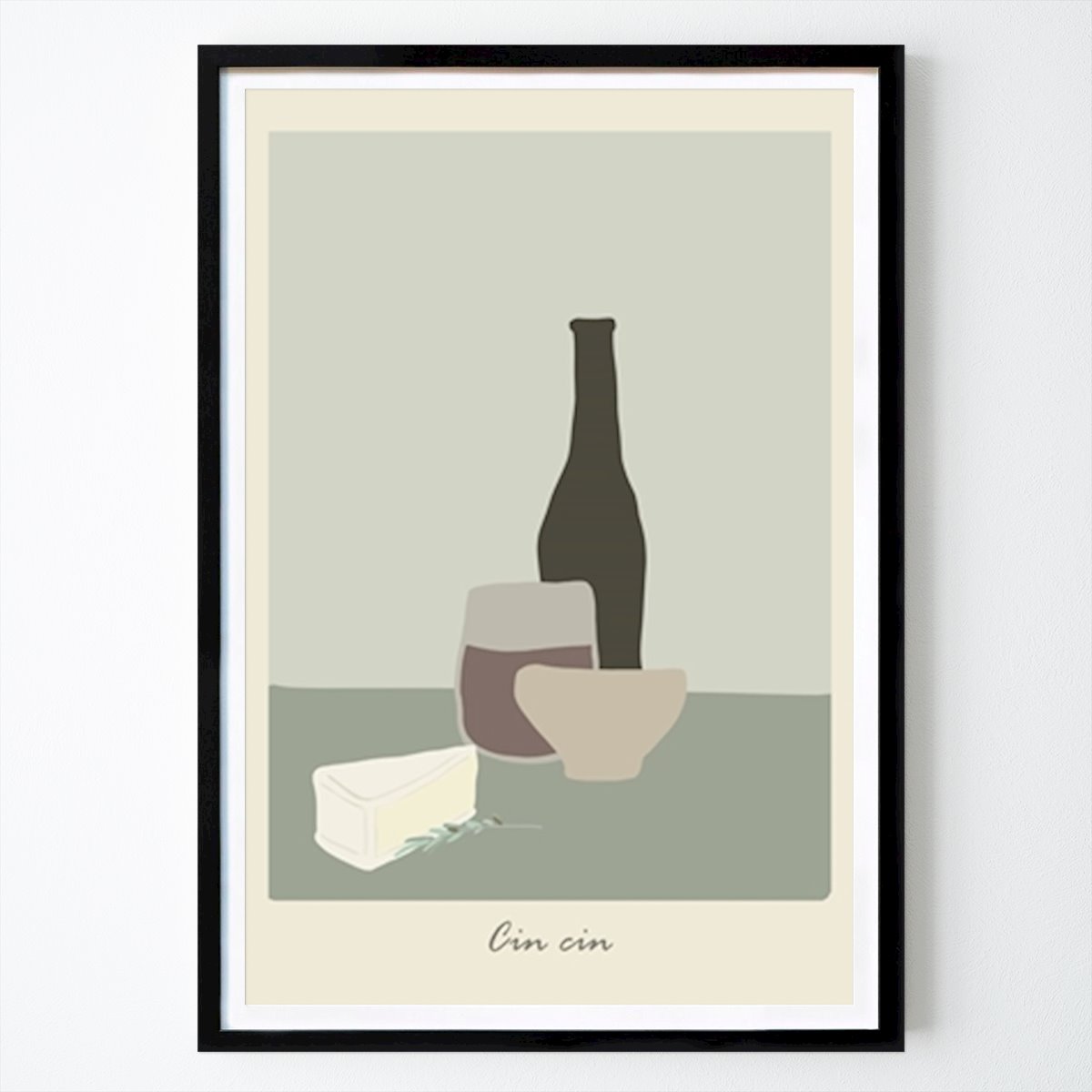 Kök Poster: Ost och vin av Julia Hellerstedt