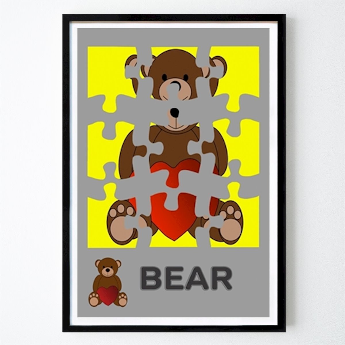 Kids Room Poster: Puzzle_Bear by Peter Wiesel