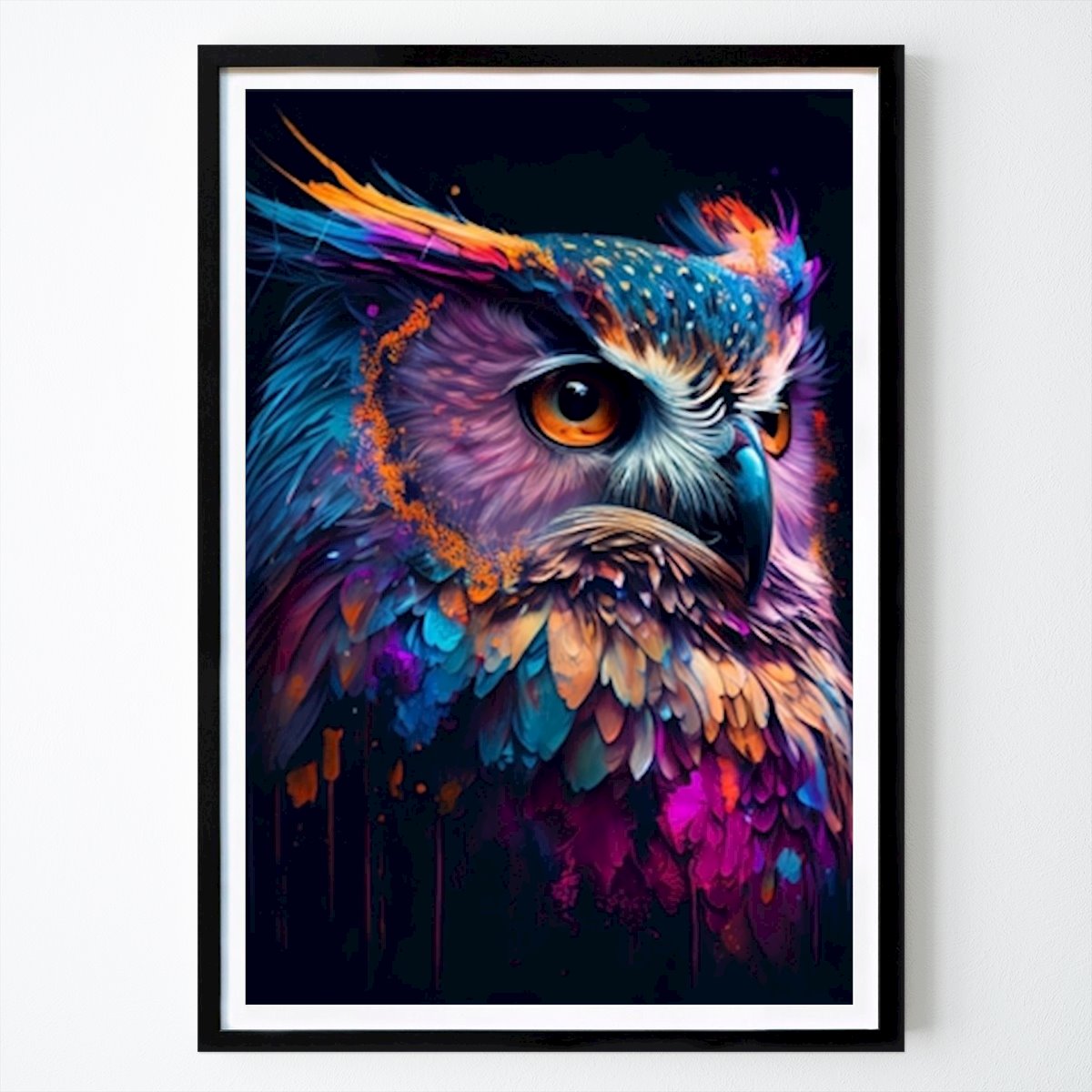 Illustration Poster: Färgglad uggla - Illustration av Drdigitaldesign
