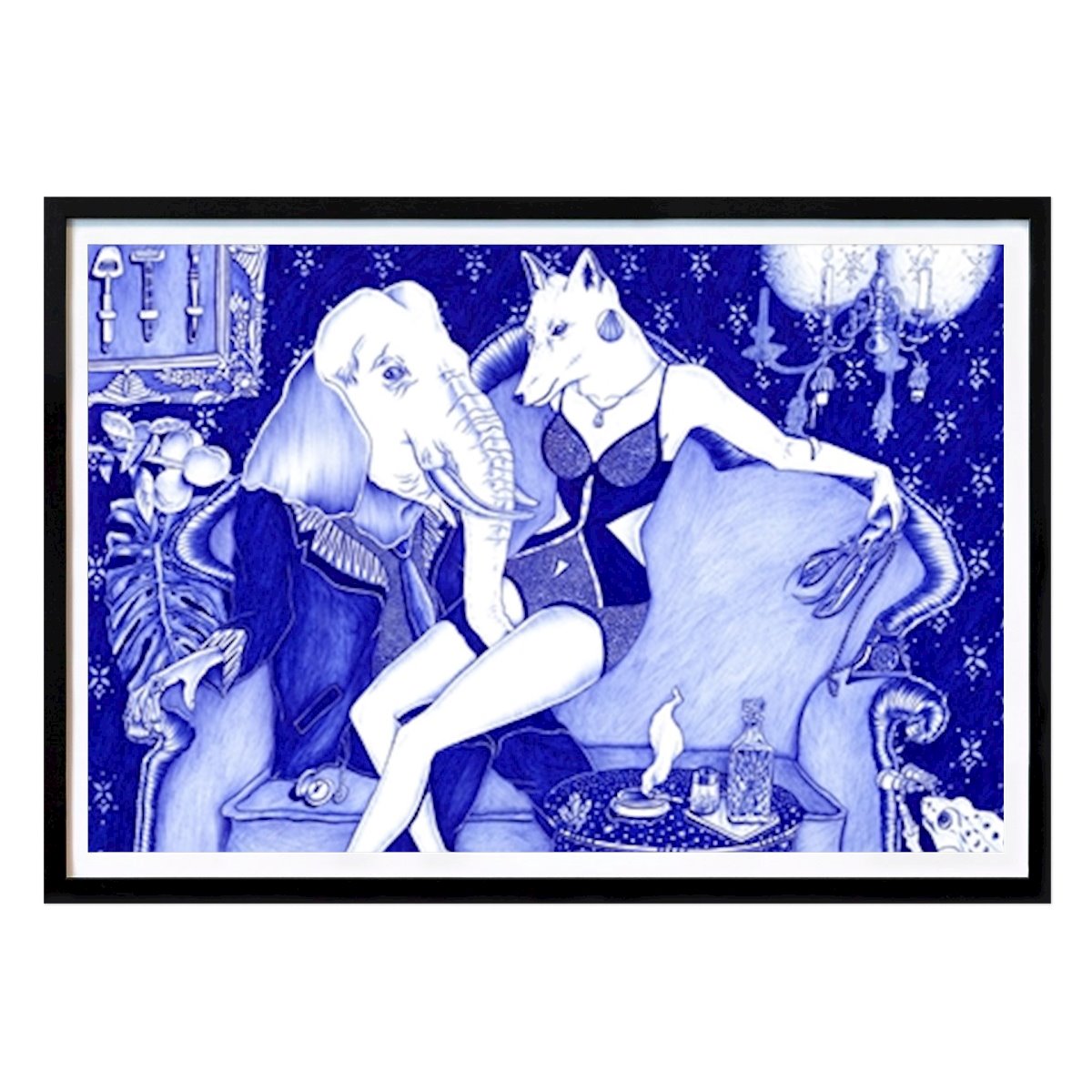 Art Poster: Elefant und Fuchs von Denise Cornelsen