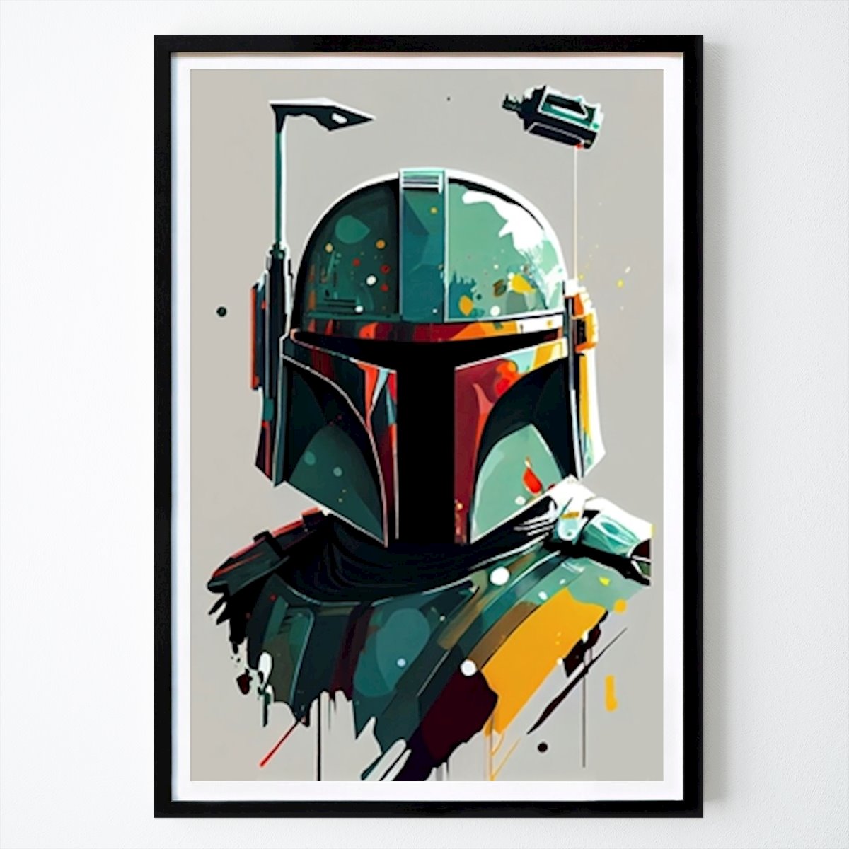 Retro & Vintage Poster: Minimalistische Boba Fett van ArtWaves