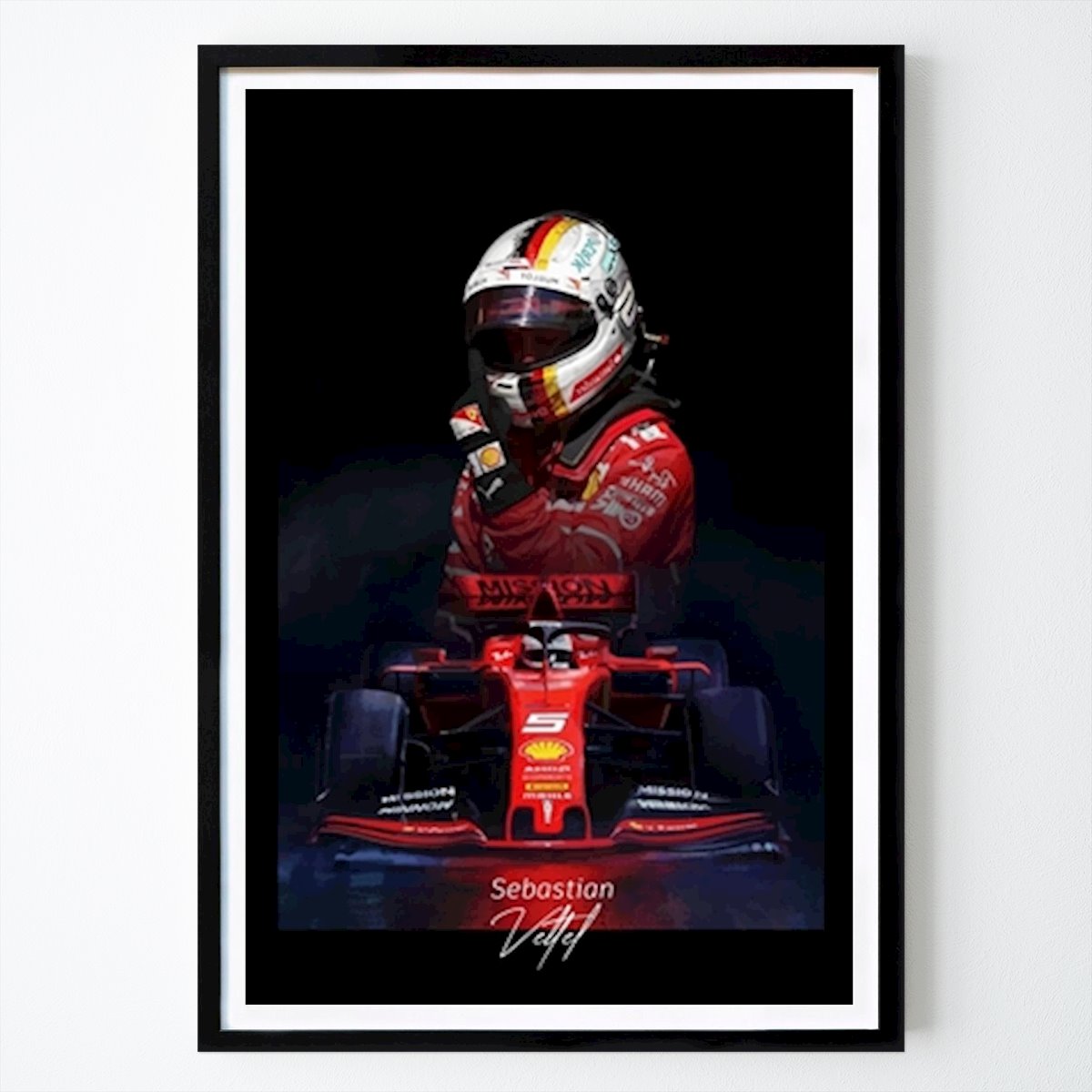 Formula 1 Poster: Sebastian Vettel F1 di Nueman