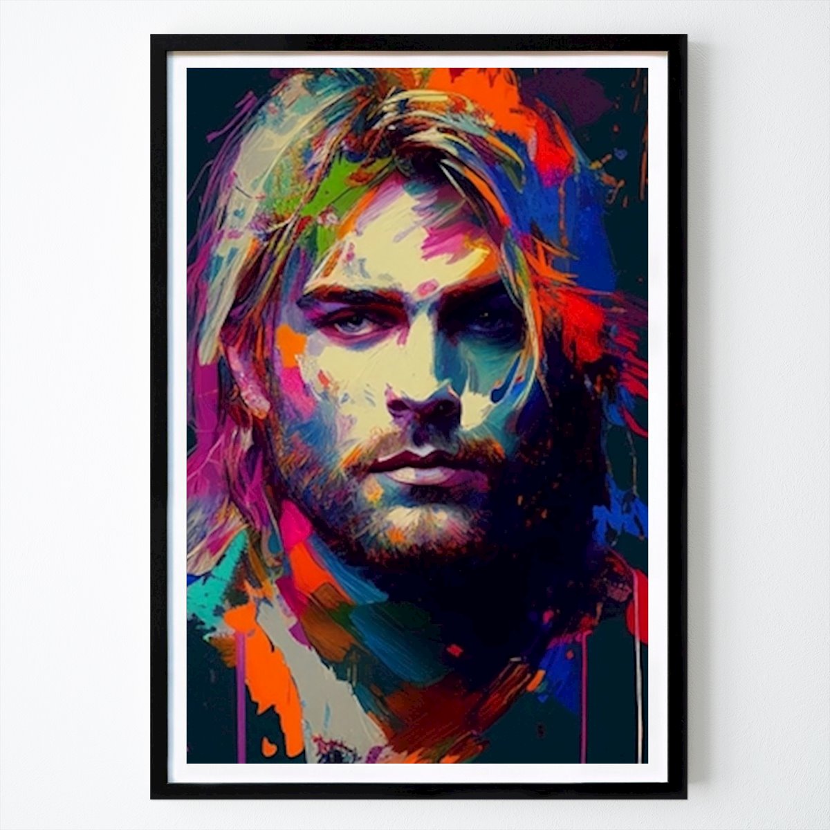 Pop Art Poster: Kurt Cobain van Pheonix