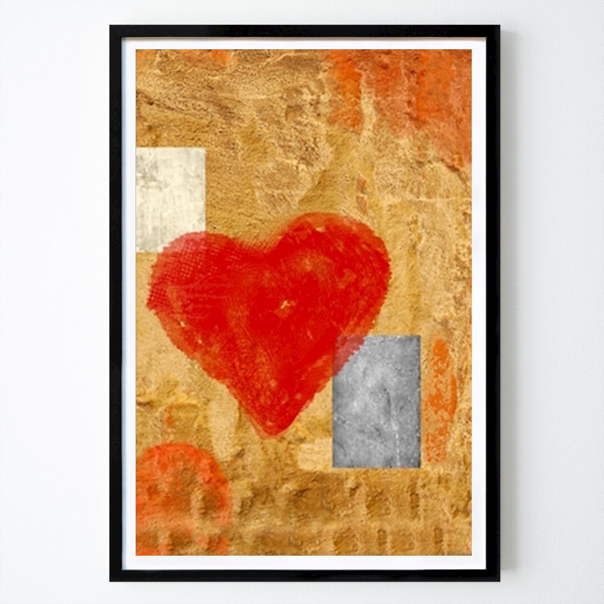 Abstract Poster: Vintage Heart by Anki Höglund