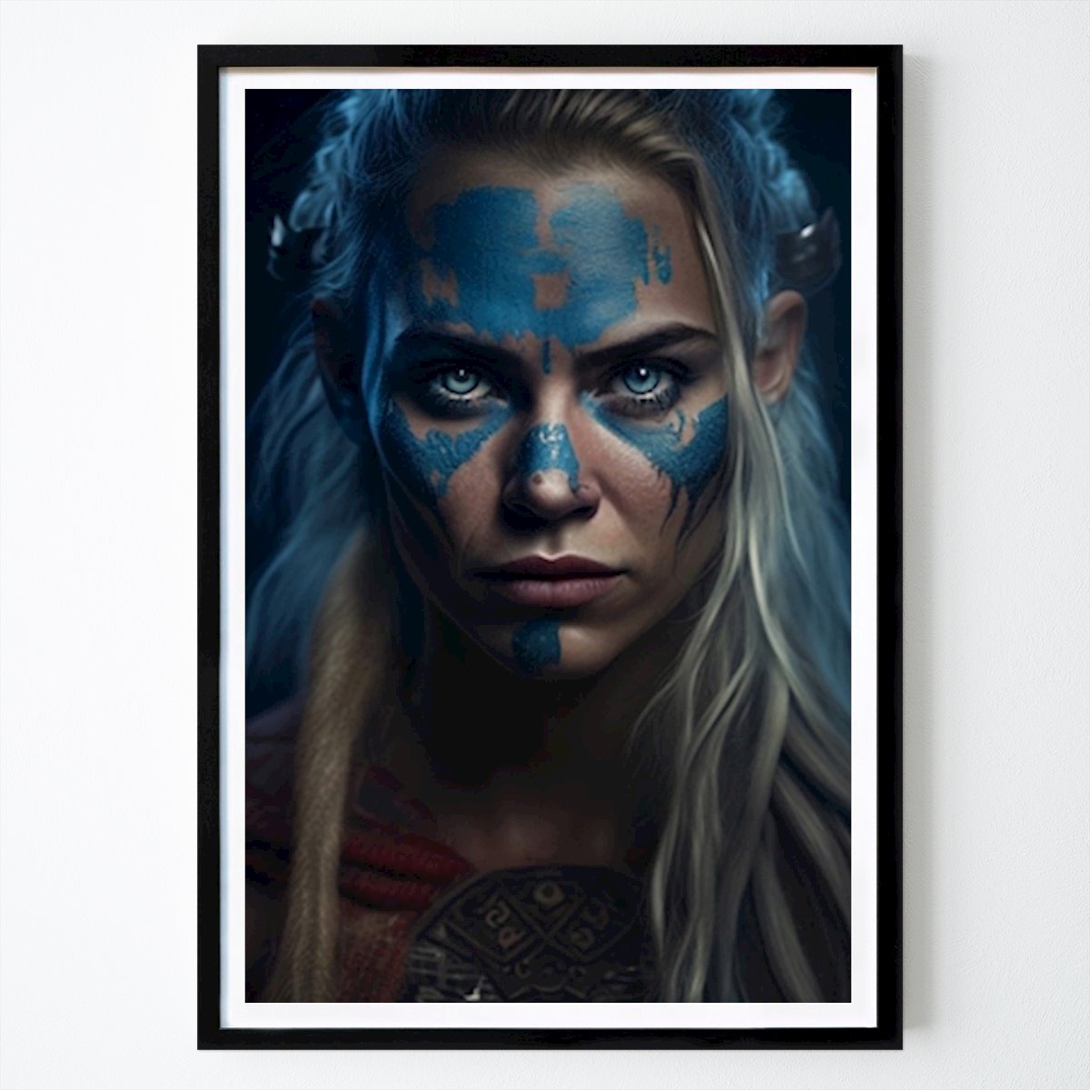 People & Portrait Poster: Female viking by Konstgalleriet AI