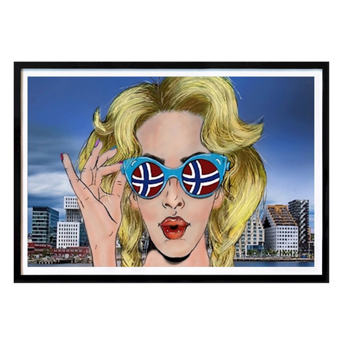 Retro & Vintage Plakat: Barcode Norway av Siw K. Bakke