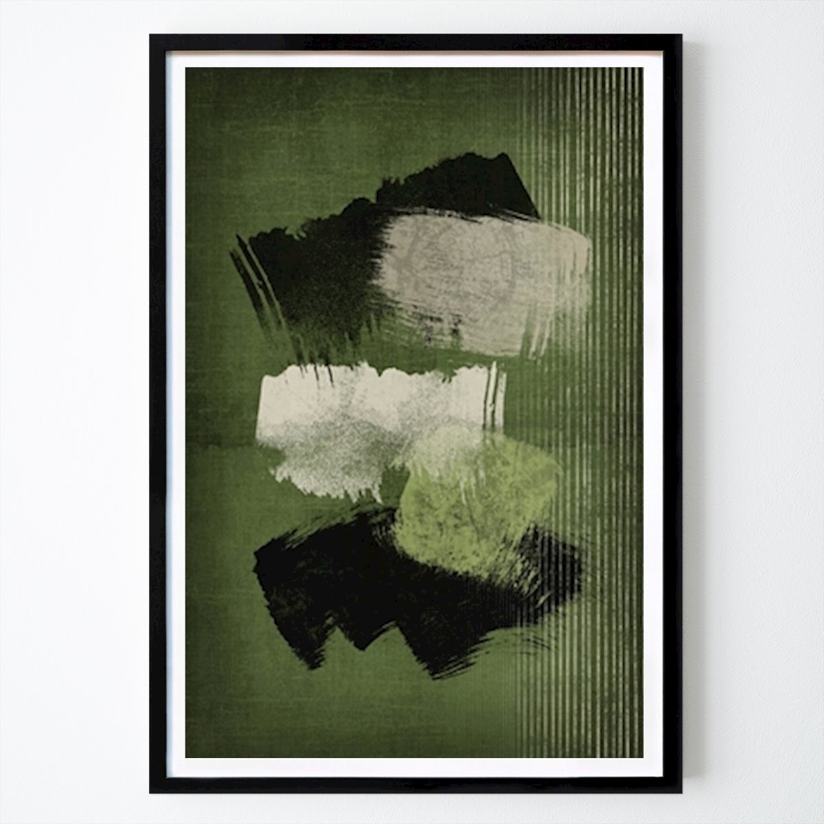 Astratto Poster: Pennellata verde 2 di Ema Paraschiv