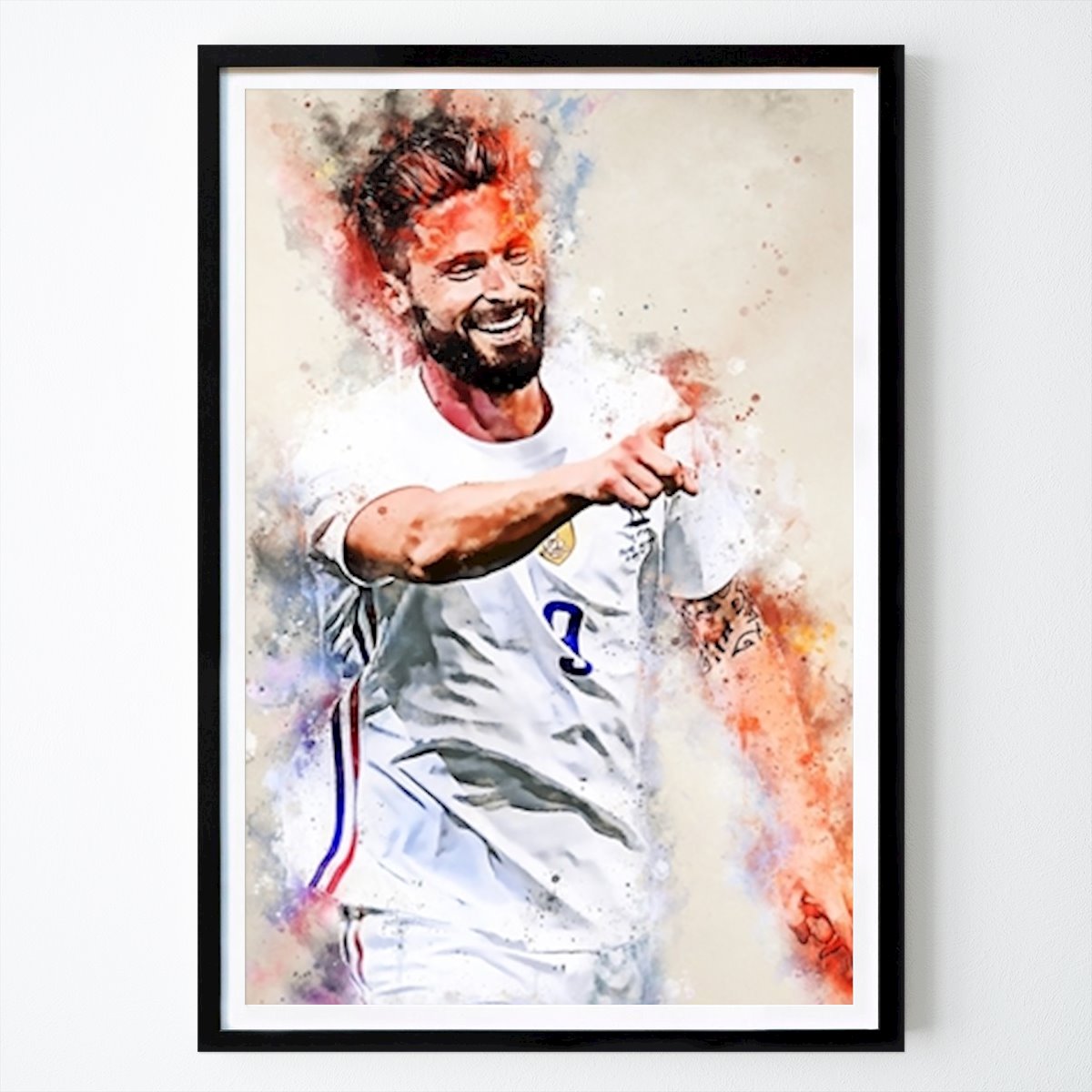 Piłka nożna Plakat: Olivier Giroud autorstwa Tian Arina