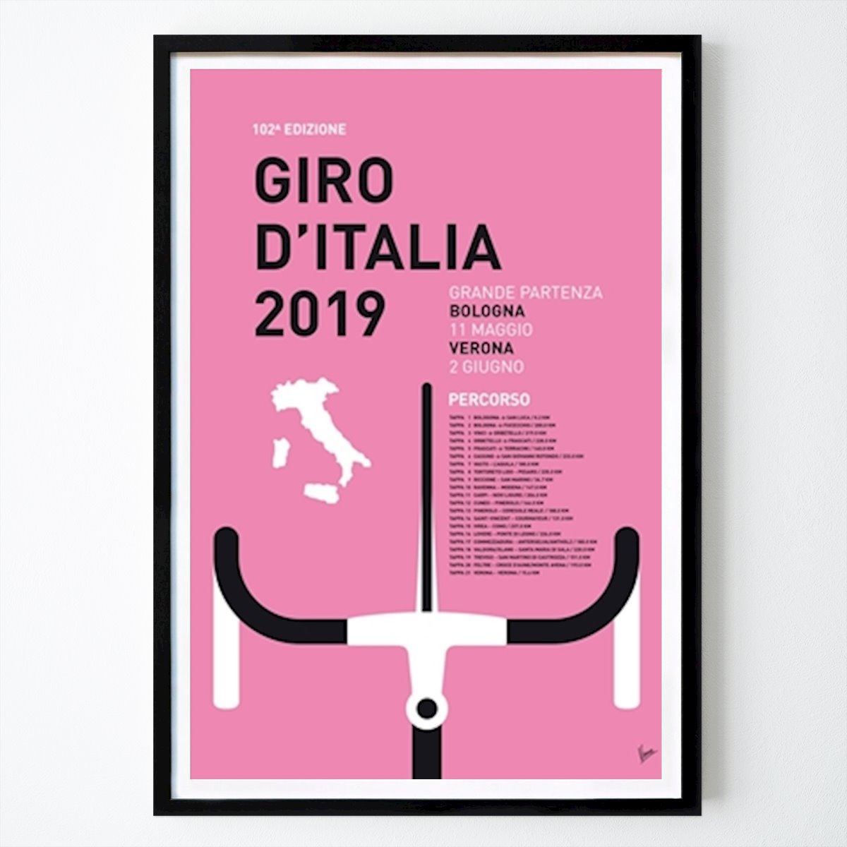 Italy Poster: 2019 GIRO DITALIA by Chungkong Art