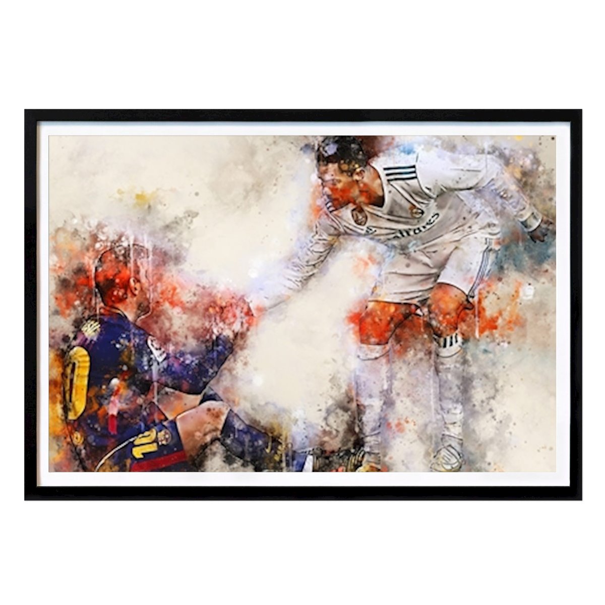 Messi X Ronaldo Poster von Tian Arina – Fußball Wandbild – Printler