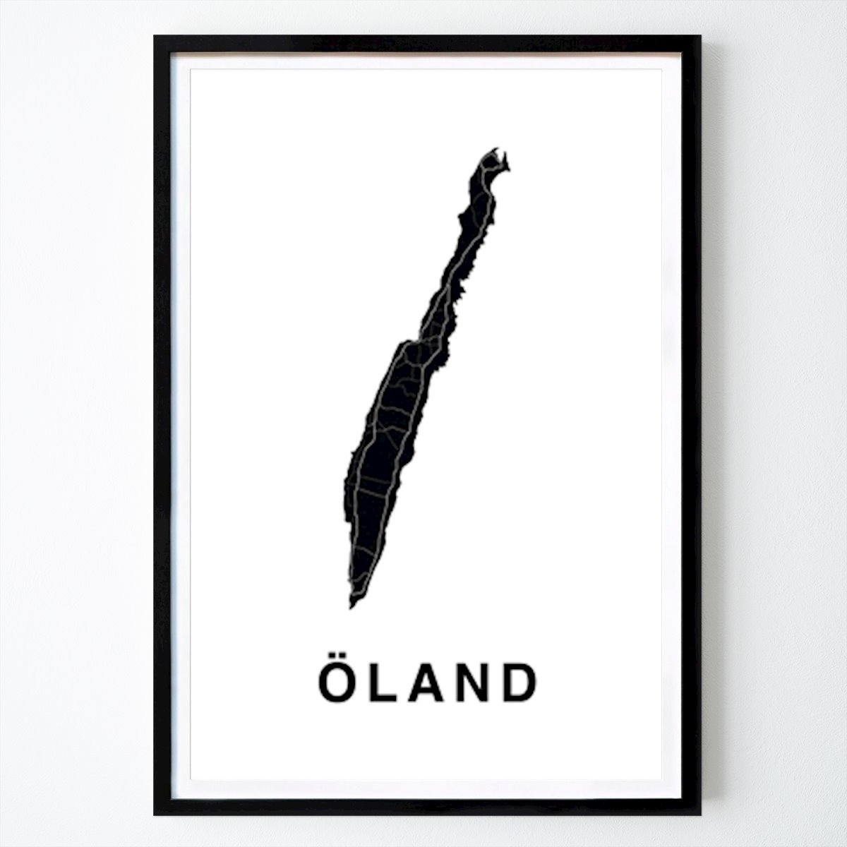 Öland Platser & Städer Poster: Karta över Öland av Filip Björkman