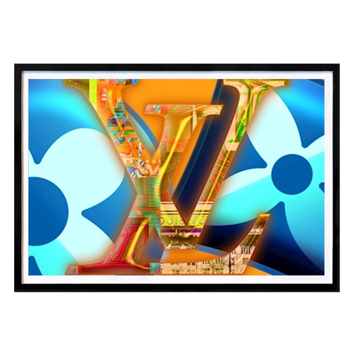 Berlin Poster: LV Orange on Blue von Fabian Kimmel