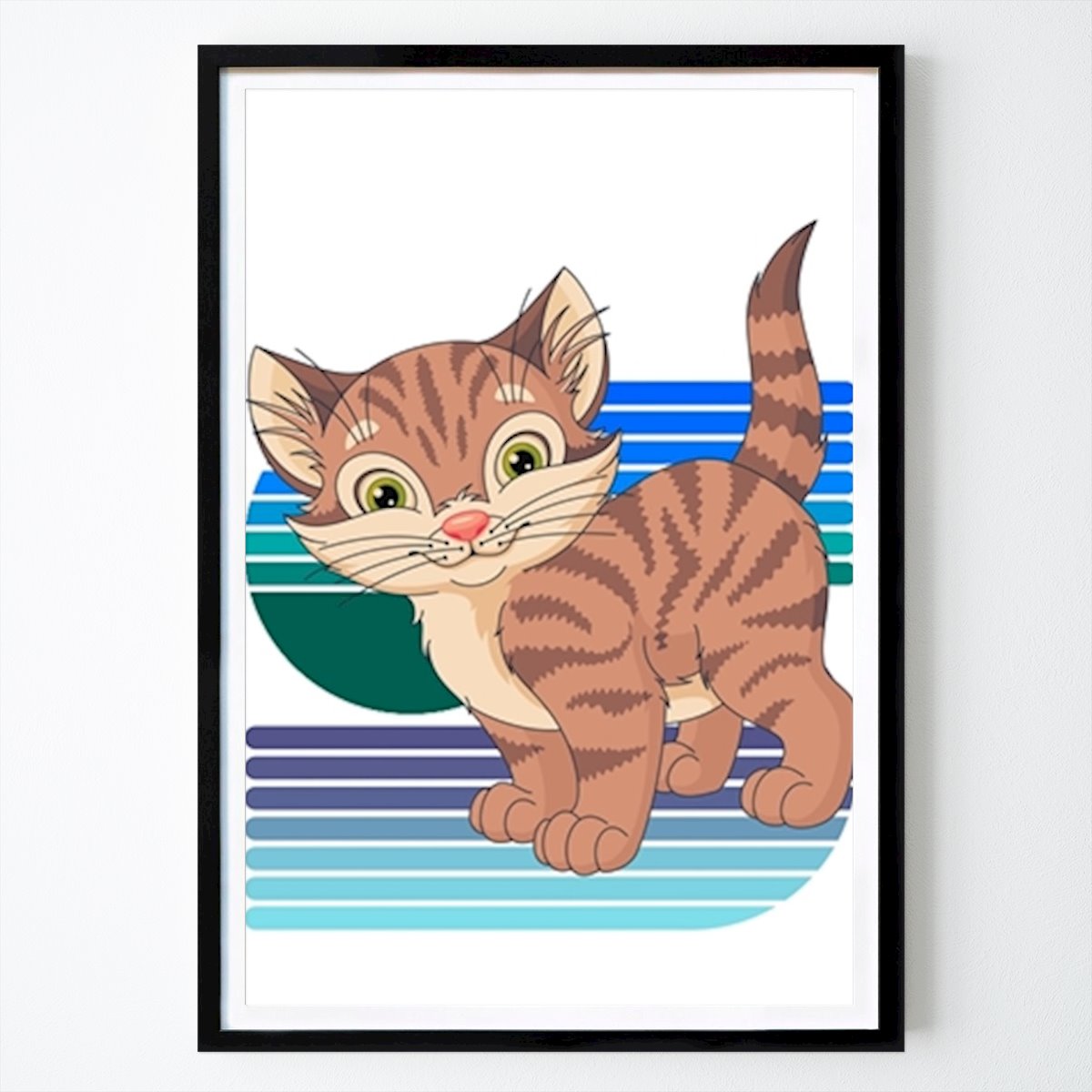 Retro & Vintage Poster: Cat, Sticker, retro, vintage, van Adrian Dobrita