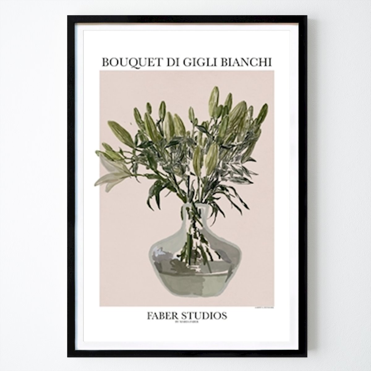 Flores & Plantas Poster: BUQUÊ DE GIGLI BIANCHI de Maria Faber
