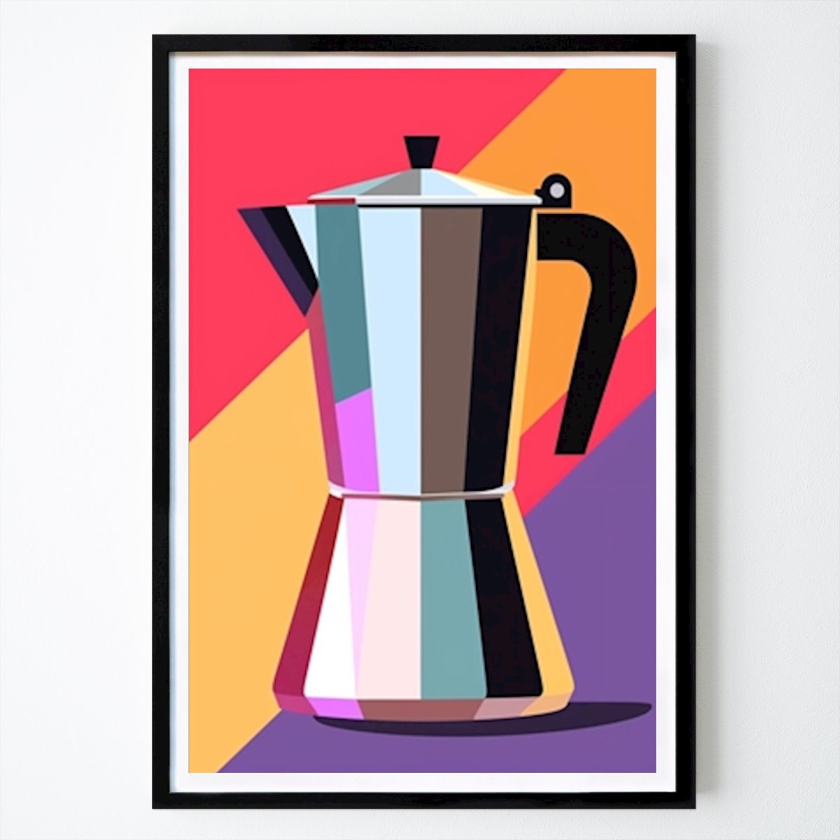 Italien Poster: Bunter Espressokocher von Drdigitaldesign