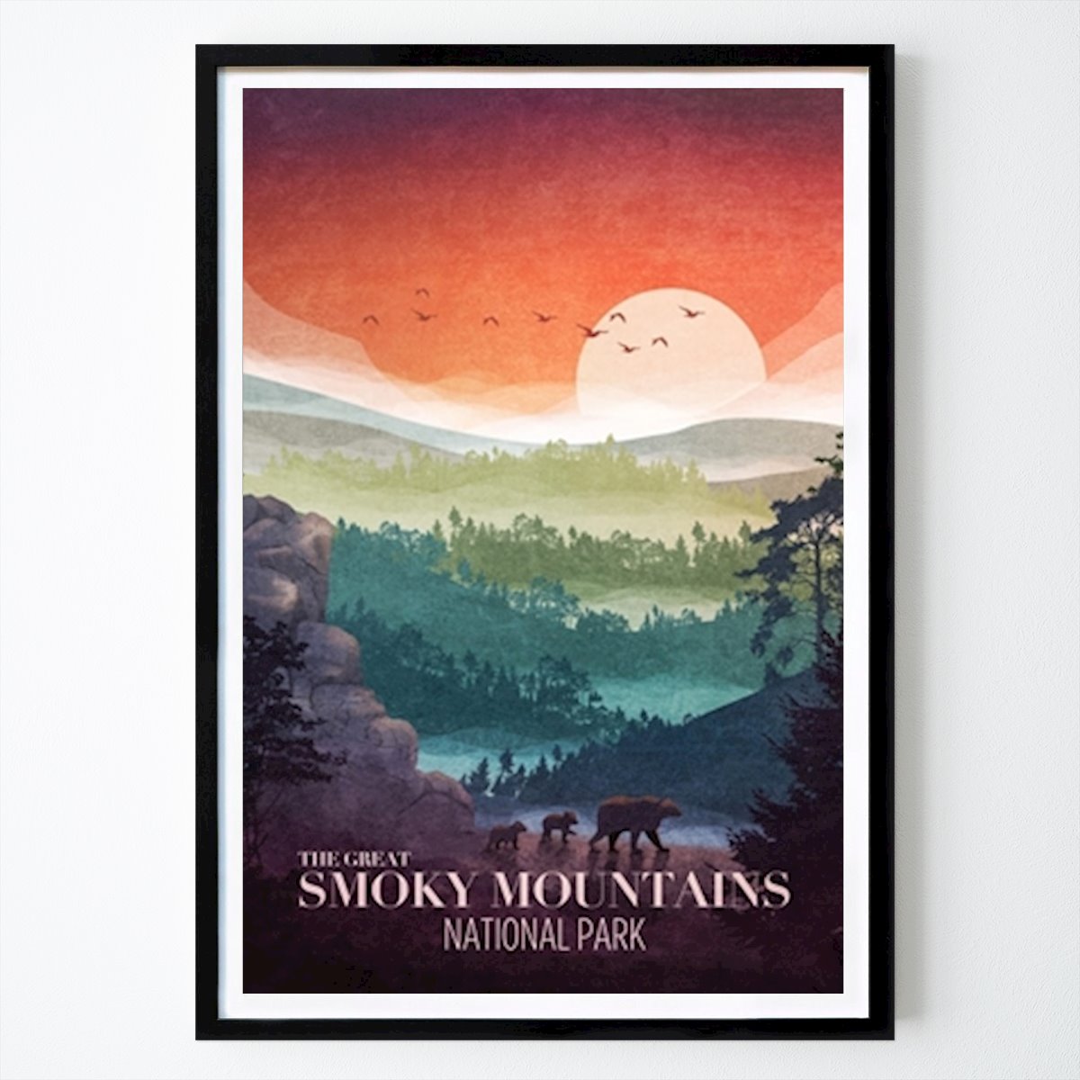 USA Poster: Der große Smokey Mountain von Emel Tunaboylu by The Artcircle