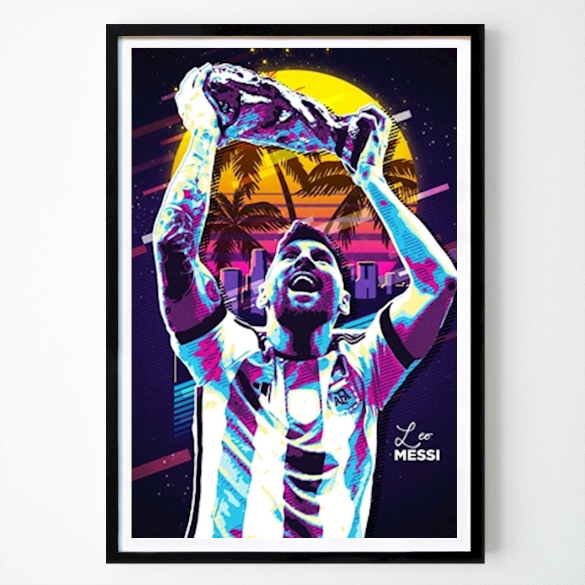 Fotboll Poster: Lionel Messi With World Cup av IDN WORK SPACE