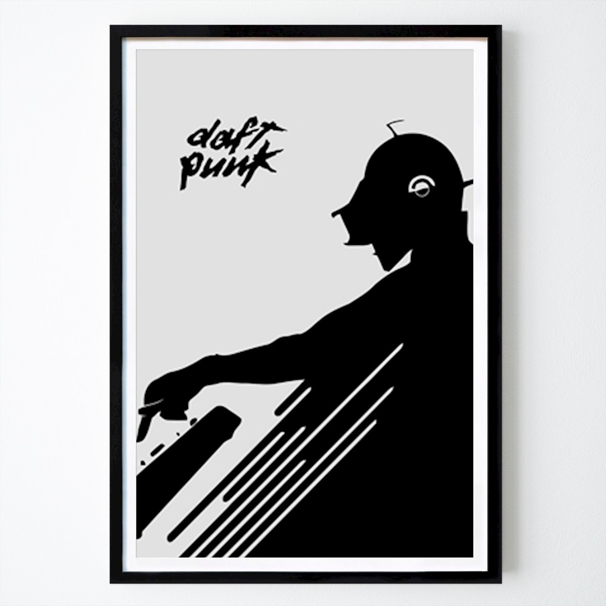 Black & White Poster: Daftpunk black white 1 by Rockystr