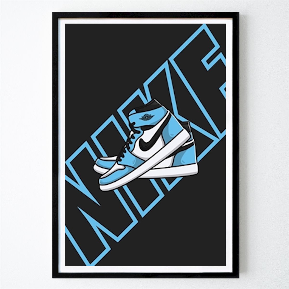 Fotokonst Poster: Nike Air Jordan Blue av Sneakers Head