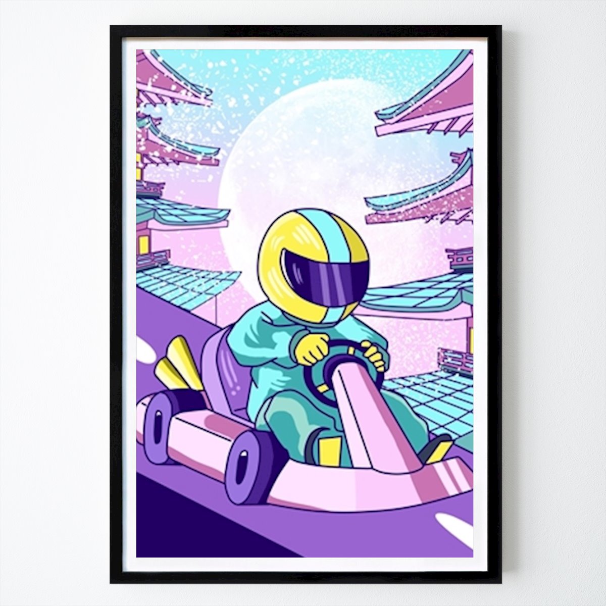 Pop Art Poster: Gå kundvagn i japansk stad av Muhammad anas