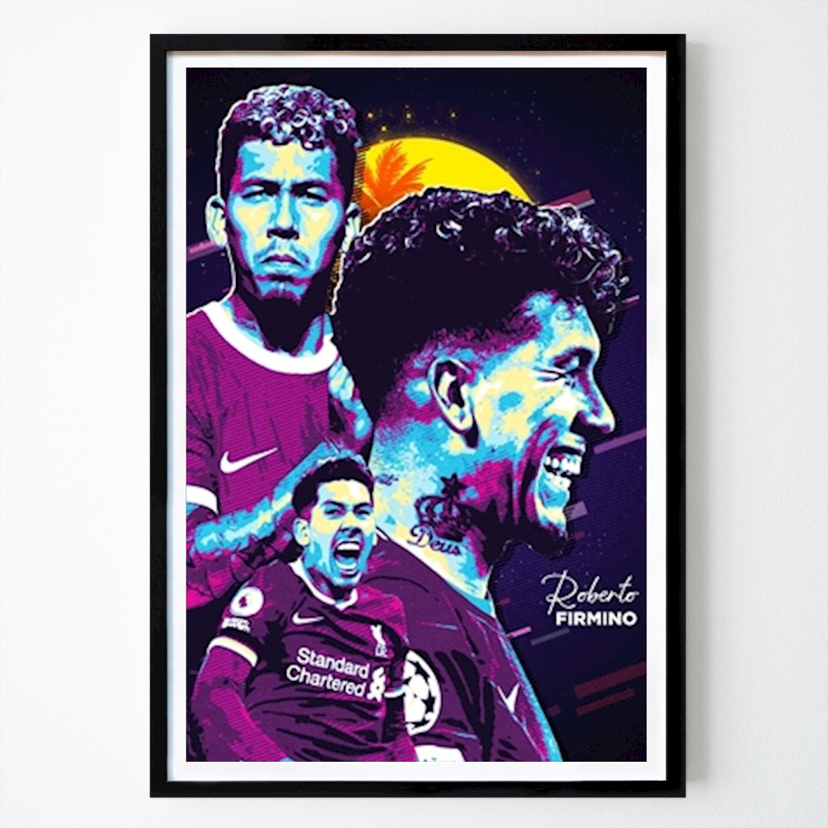 Robert Firmino Liverpool Poster von IDN WORK SPACE – Fußball Wandbild – Printler