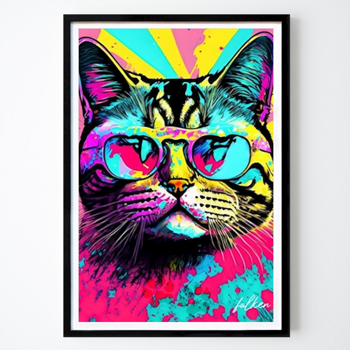 Pop Art Plakat: Pop art cat av Oskar Falk