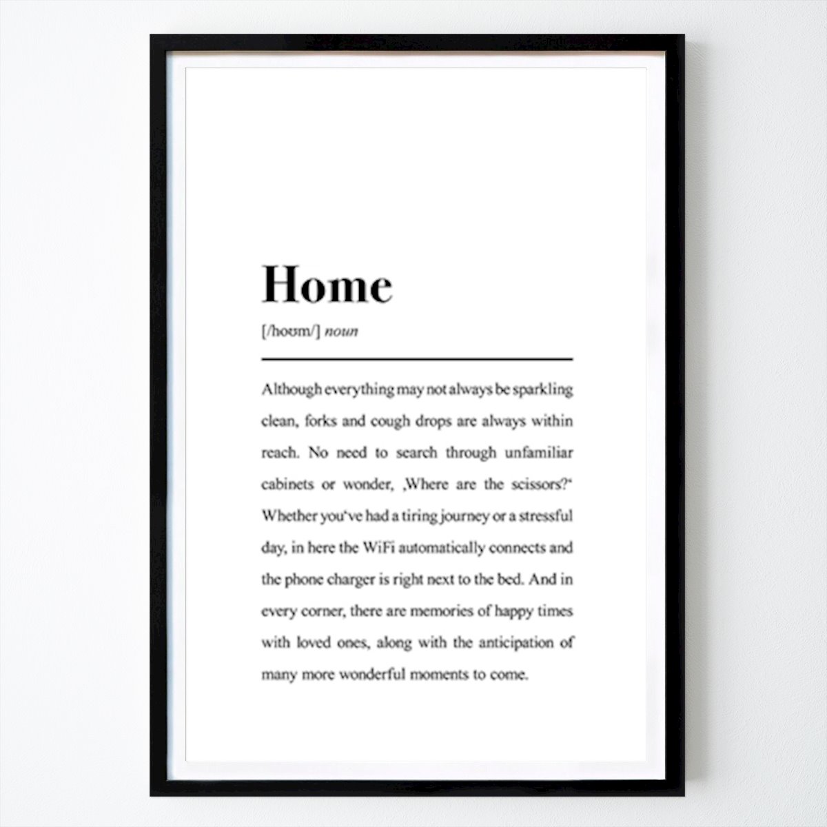 Sprüche Poster: Zuhause Definiton: Heimat Zita von Pulse of Art