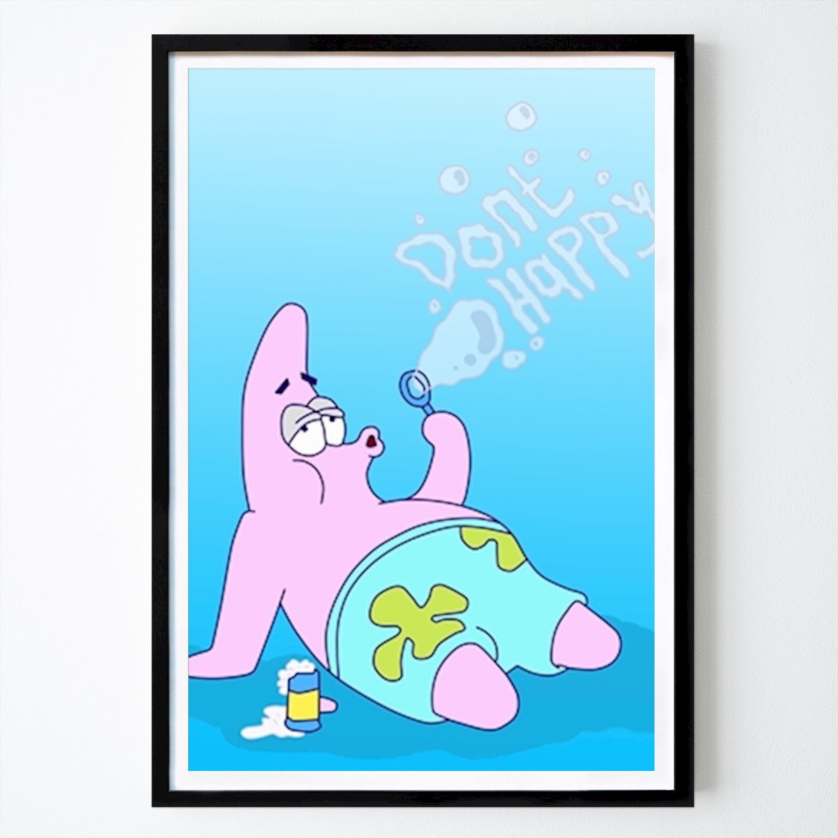 Pop Art Poster: Patrick star don't happy by Muhammad anas