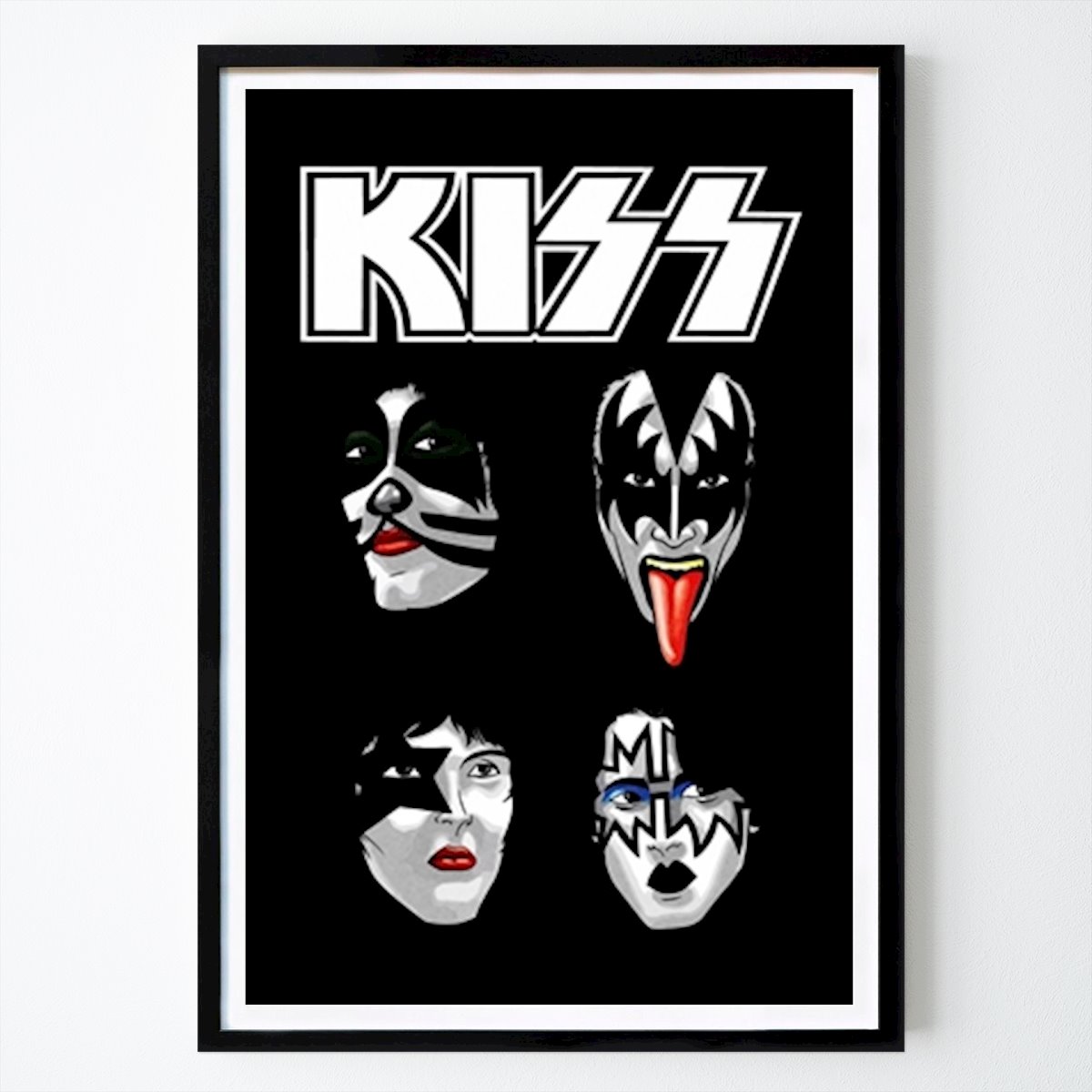 Muziek Poster: Kus iconisch masker van Rockystr