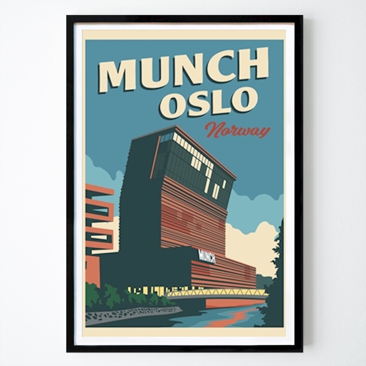Oslo Poster: Het Munch Museum, Oslo van Ruth Sparkes