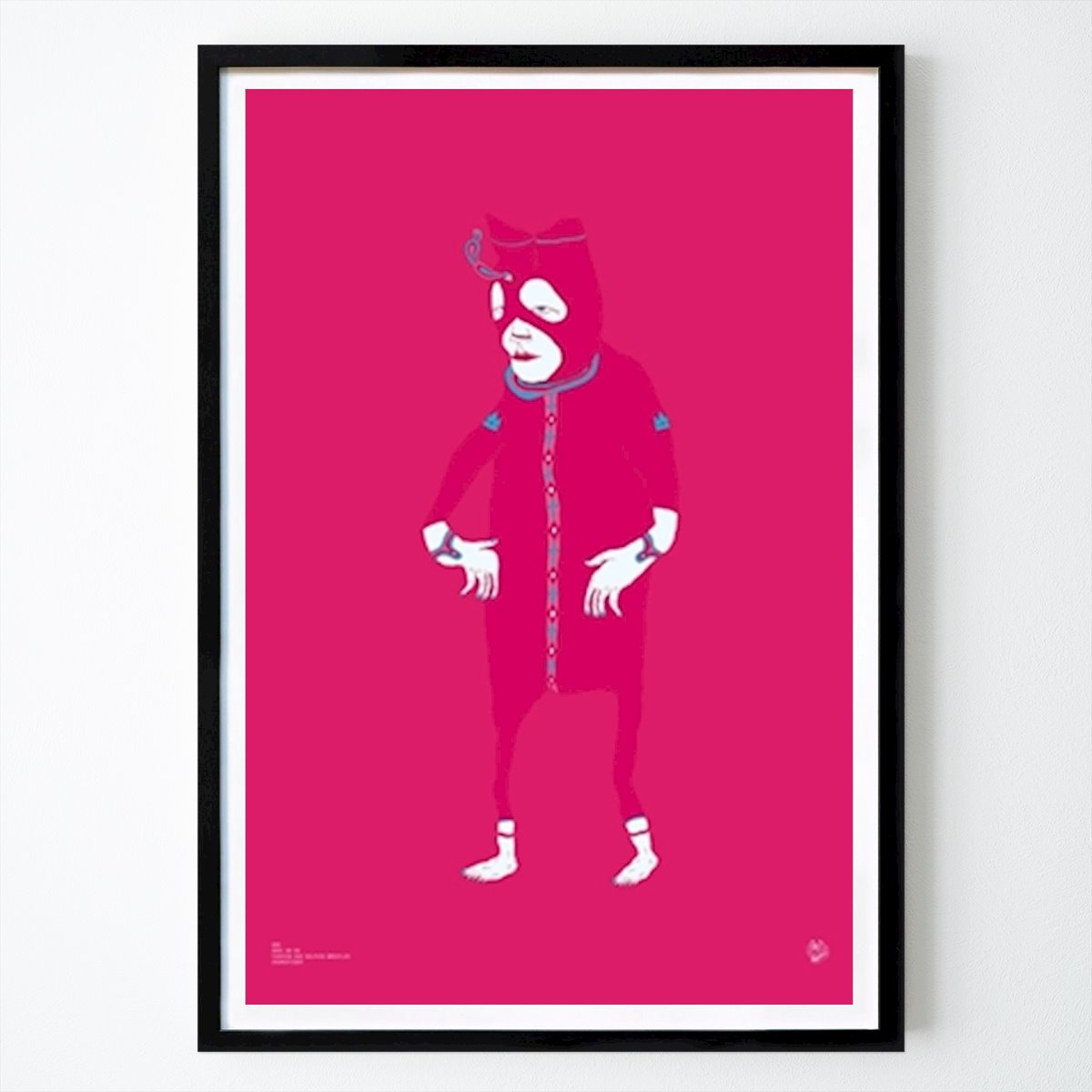 Illustration Poster: Mode pappa delfinbrottare av Jonathan Hood