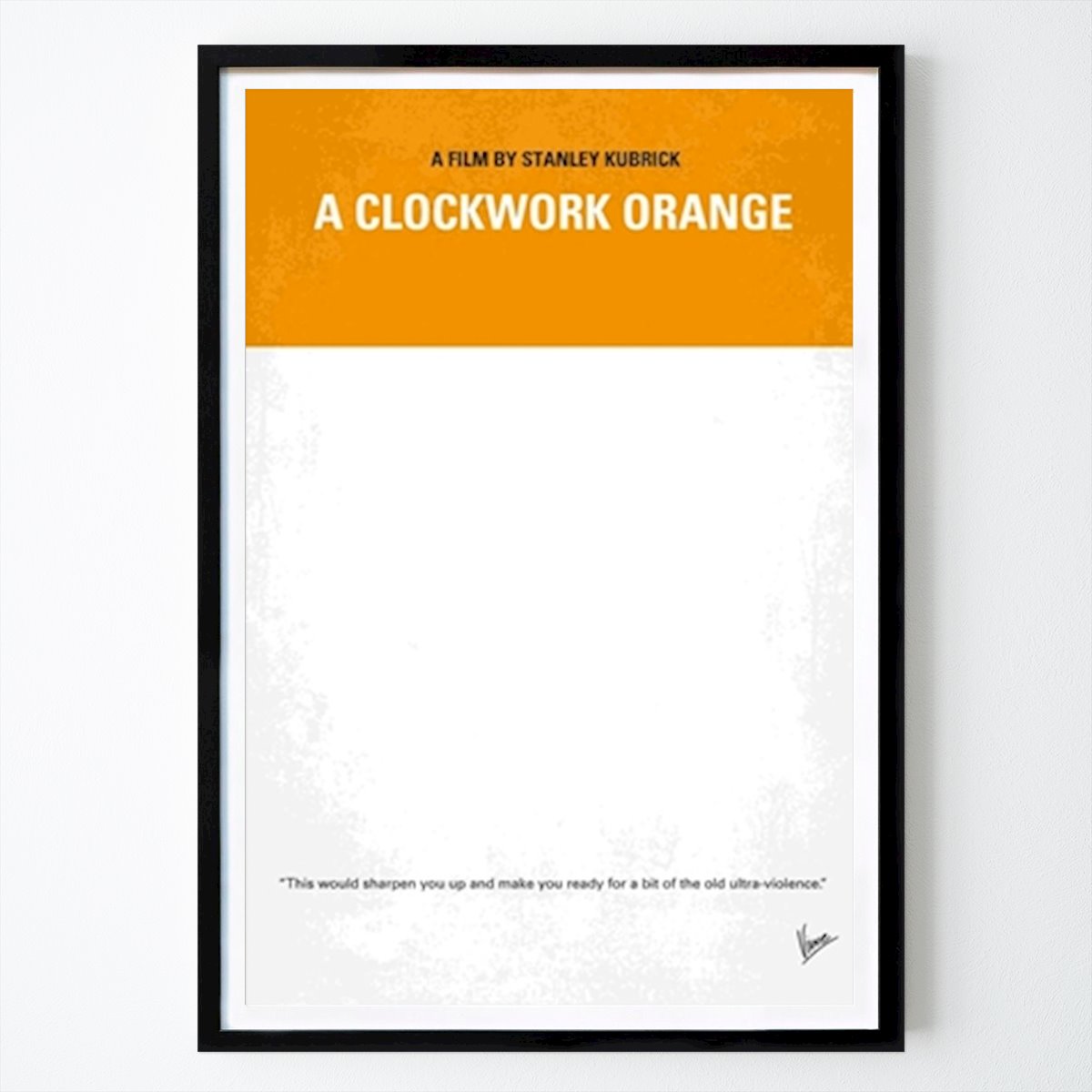 Citat & Text Poster: No002 Ett urverk Orange av Chungkong Art