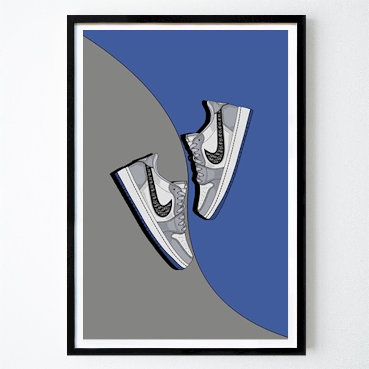 Illustration Affiche: Jordan low x dior rich kicks par Sneakerhead collections