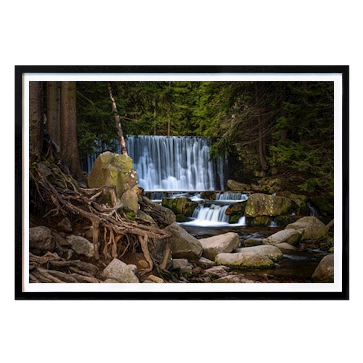 Nature Poster: Wild waterfall in Karpacz in K by Holger Spieker