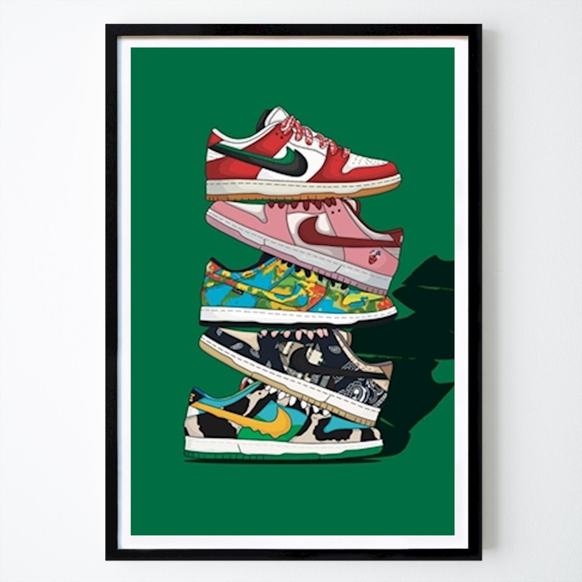 Illustration Poster: Seltener Dunk Low von Sneakerhead collections