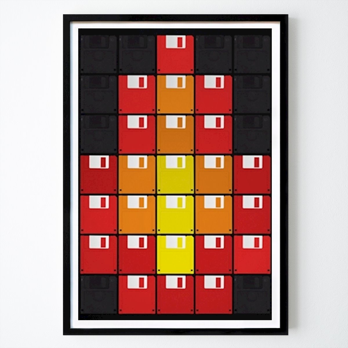 Retro & Vintage Poster: Floppy Pixel - Fiamma di Jens Westerwald