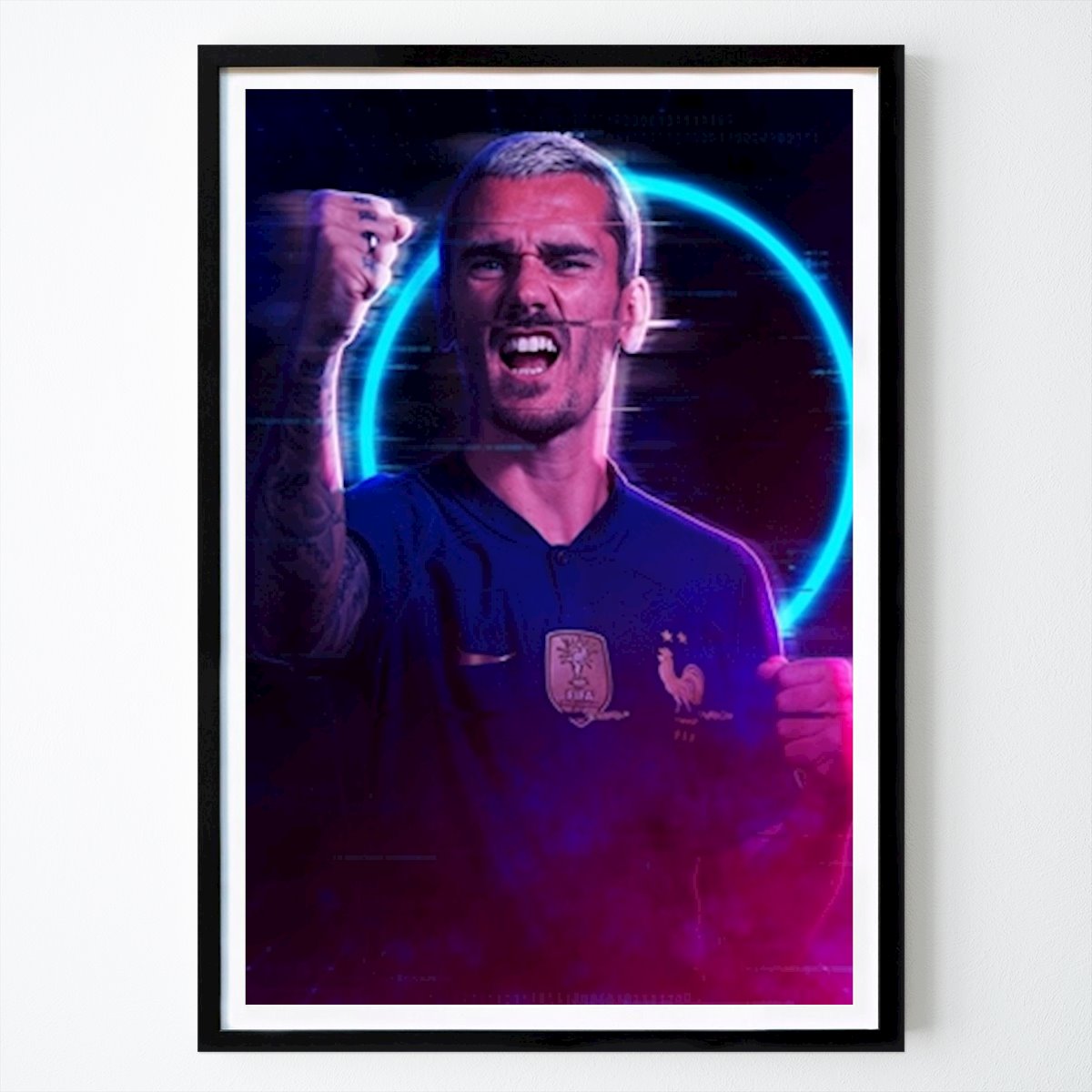 Fotball Plakat: Antoine Griezmann av Neon Art