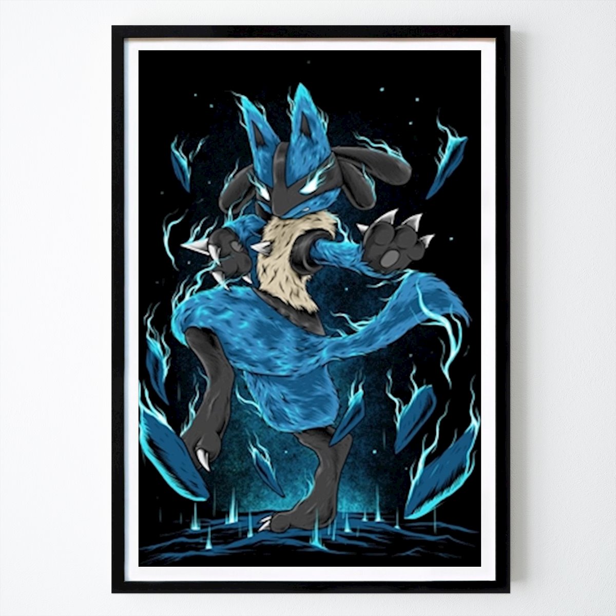 Illustration Affiche: Lucario Pokemon Illustration par Bulukumis