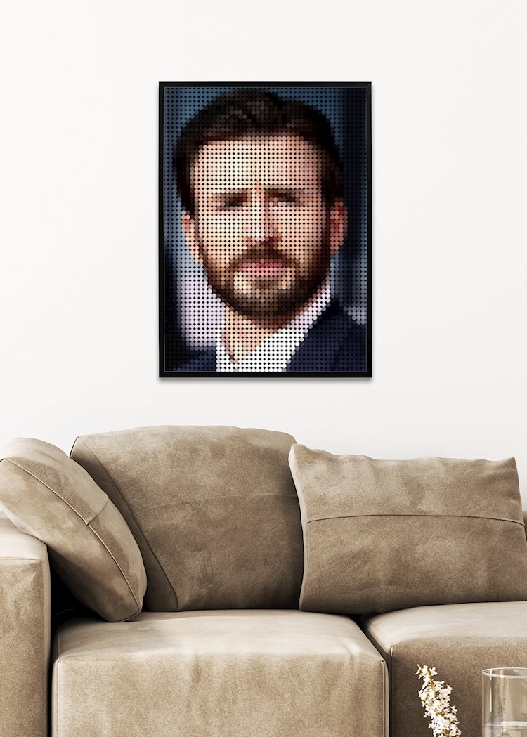 Chris evans in style dots posters prints by gunawan rb printler
