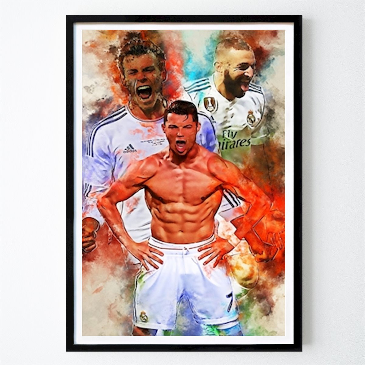 Football Poster: Bale, Banzema & Ronaldo by Tian Arina
