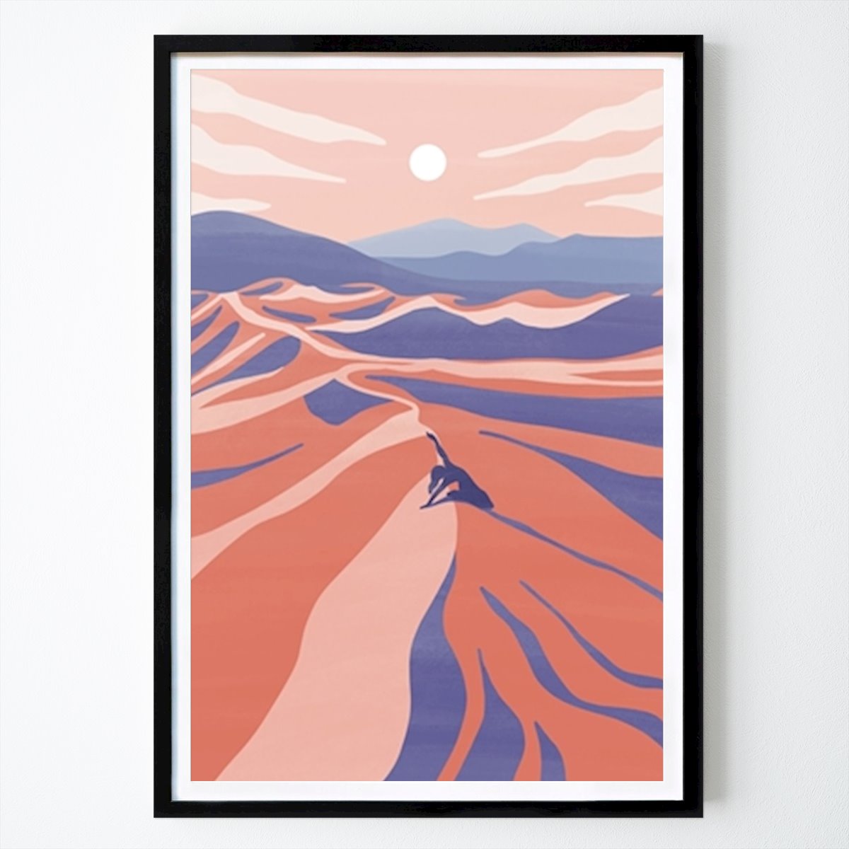 Yoga in der Wüste Poster von Bellollage – Yoga Wandbild – Printler