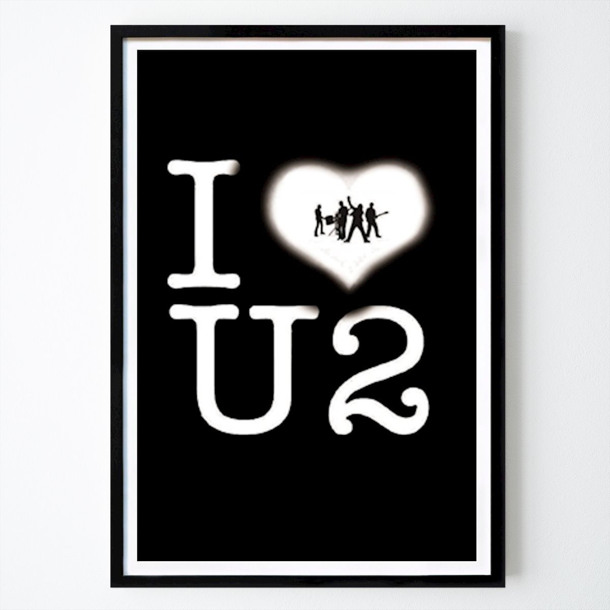 Citations Affiche: J’adore U2 par Johnny Wonder