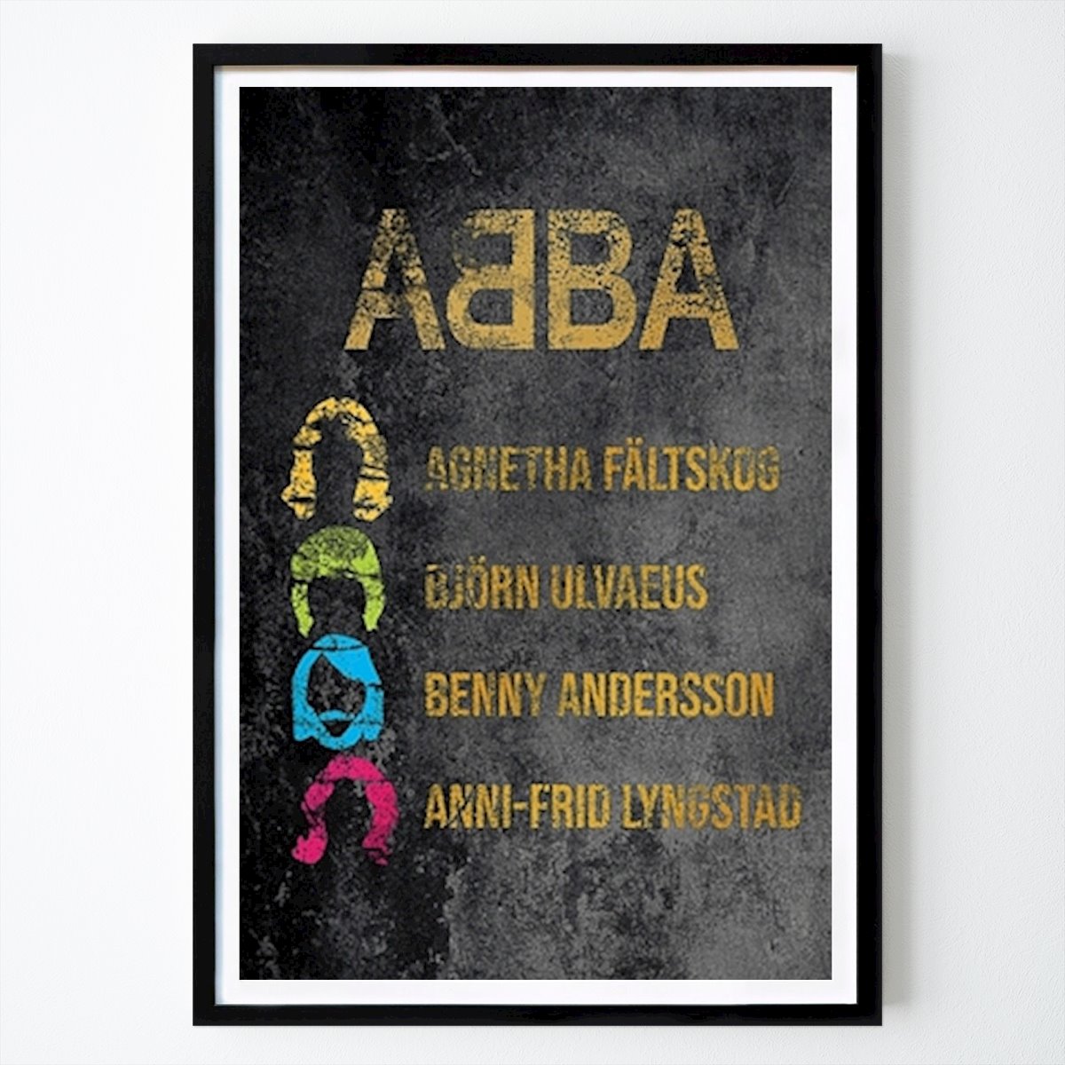 Retro & Vintage Poster: ABBA grunge posters van Umul barroroh