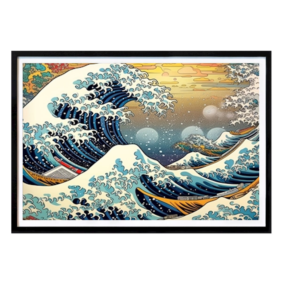 Retro & Vintage Poster: The Great Wave off Kanagawa von Max Ronn